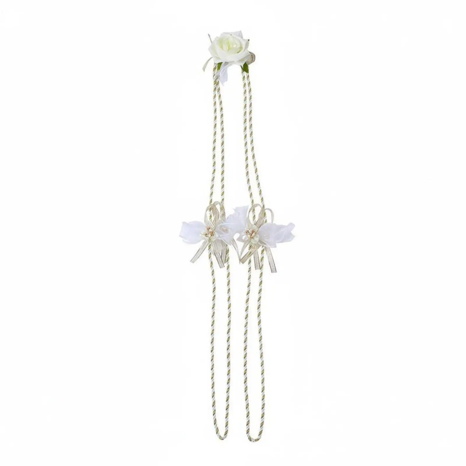 Collar Decorado con Flores y Lazo Elegante para Mascotas – Diseño Nupcial - imagen 2