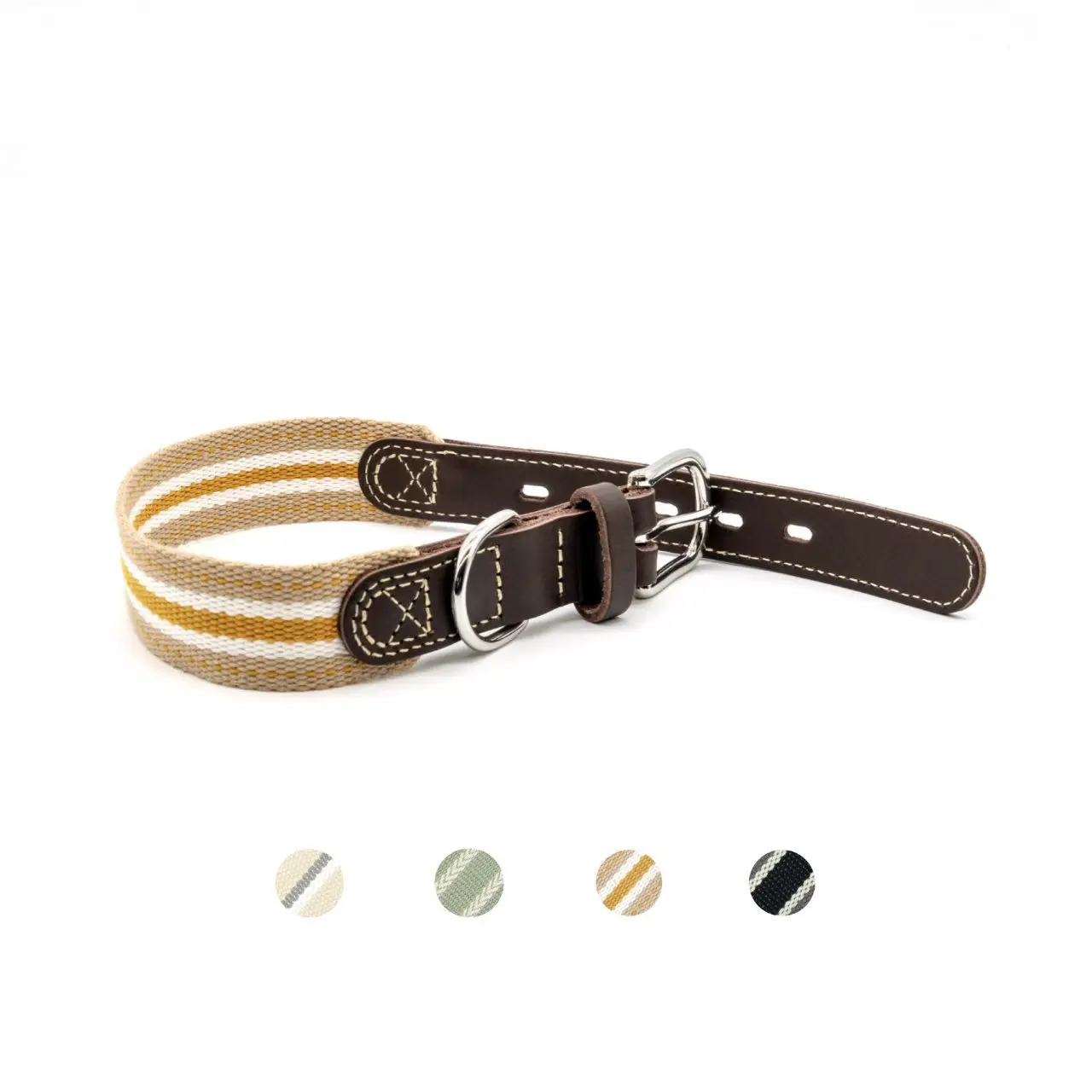 Collar para perro de cuero genuino antitirones y ajustable - imagen 2