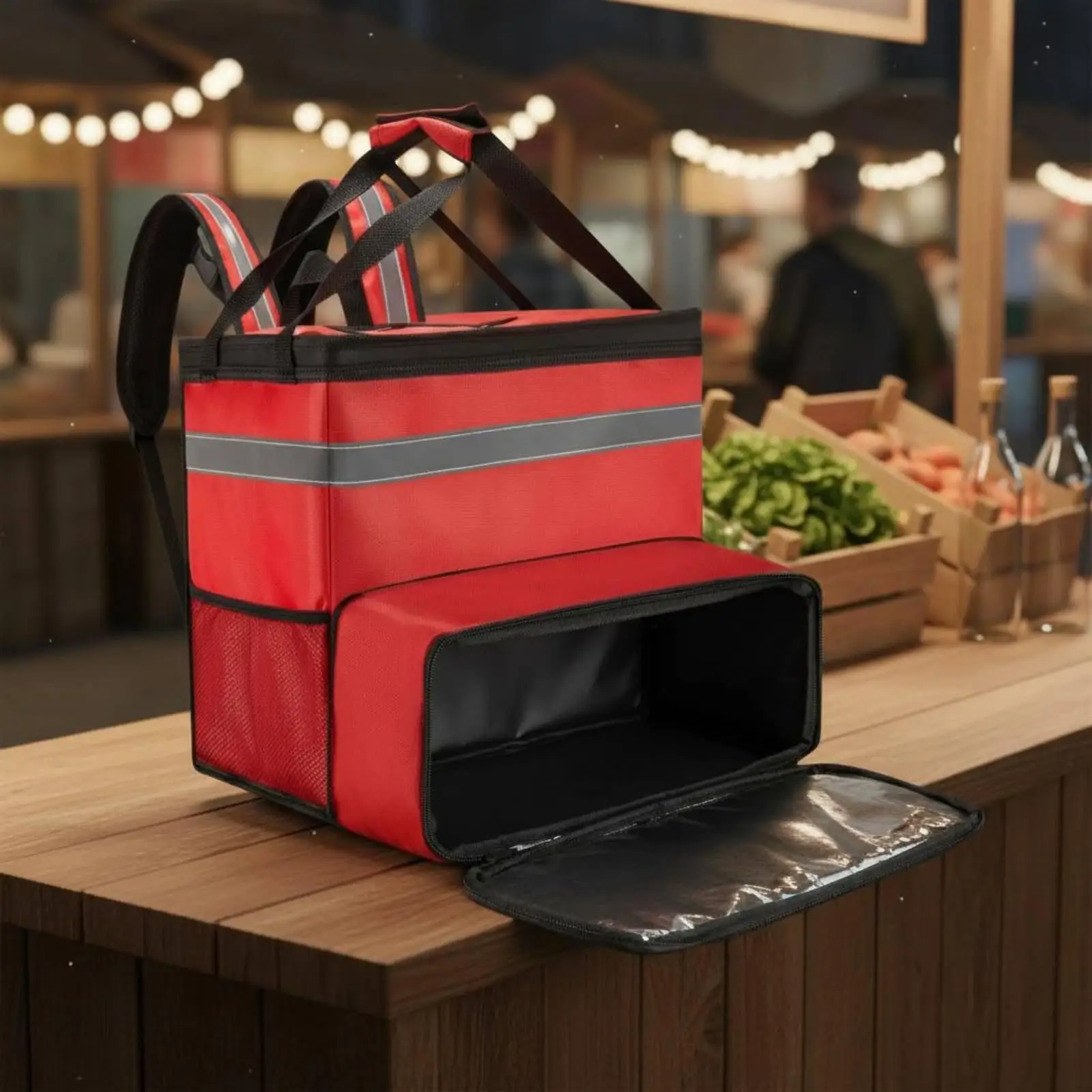 Mochila térmica aislada para reparto – Conserva calor y frío - imagen 2