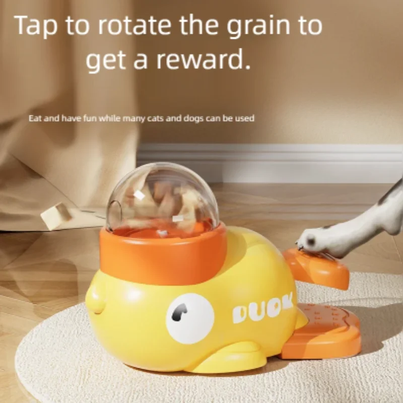 Dispensador Interactivo de Golosinas para Gatos y Perros – Pato Amarillo - imagen 4