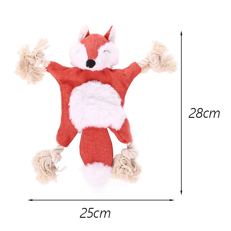 Juguete chirriante sin relleno en forma de animal para perros pequeños